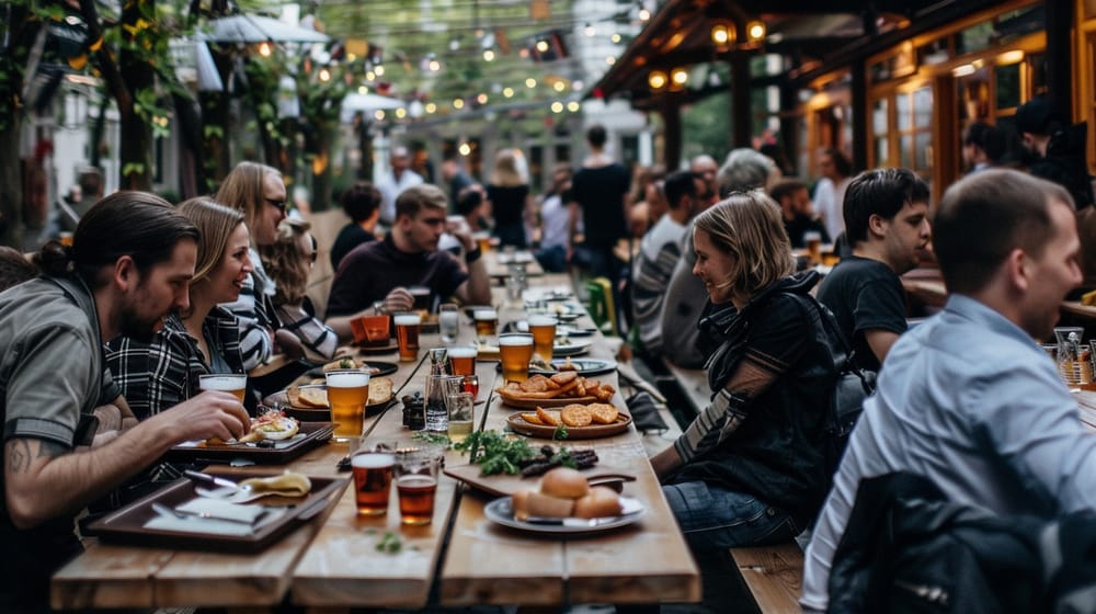 Busy moment inside a hospitality venue